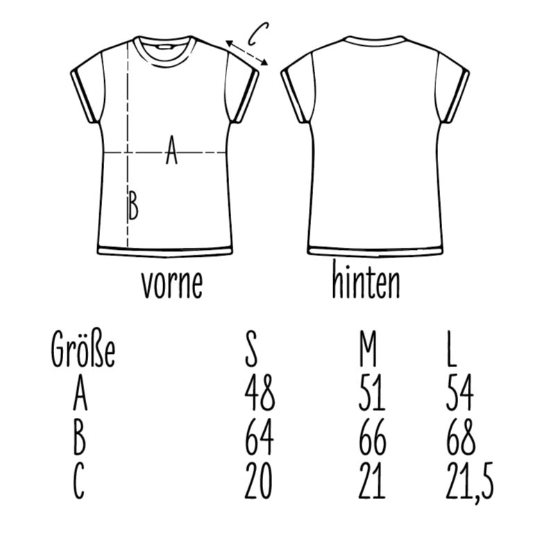 Draussen daheim - Oversize Freizeit Shirt Damen schwarz