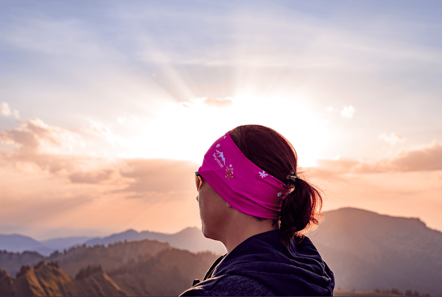 Stirnband "Bergverliebt" rosa