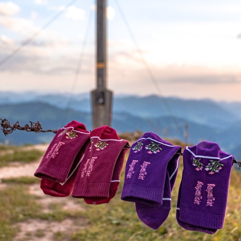 Bergverliebt - Socken rot Damen