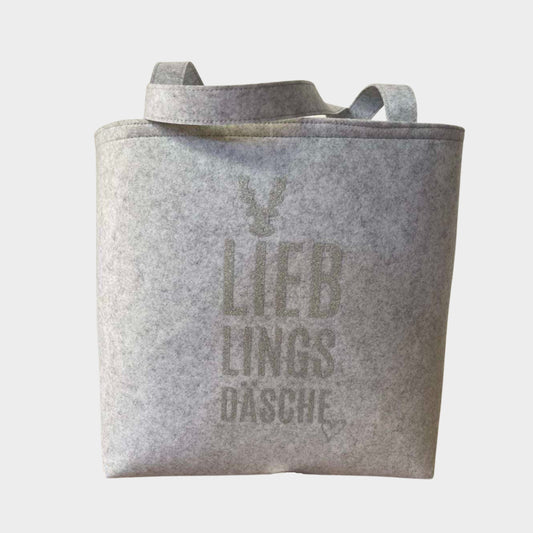 Lieblingsdäsche - Filztasche mit Print und Innentasche