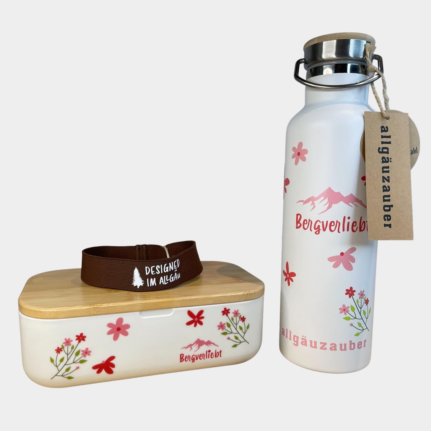 Bergverliebt - Geschenkset Thermosflasche & Brotzeitbox